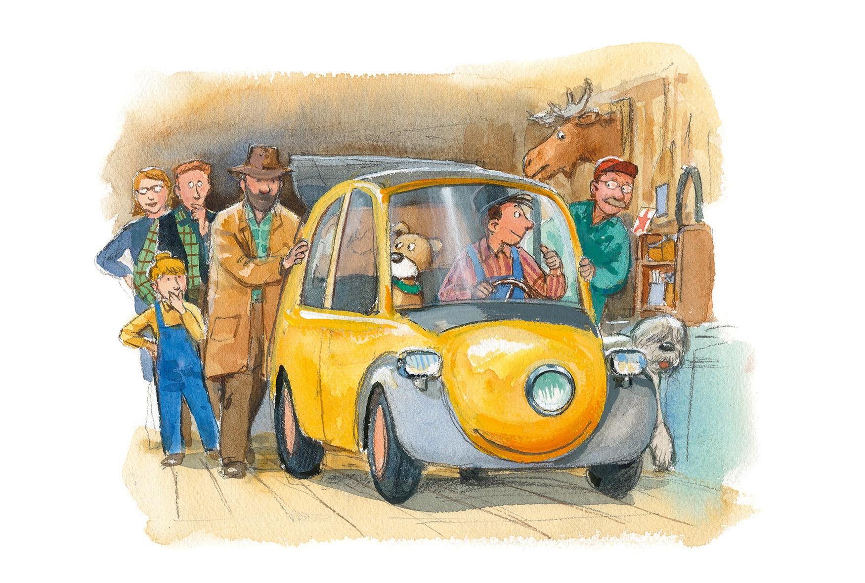 Beispielinhalt (Bild) Willy Werkel baut ein E-Auto