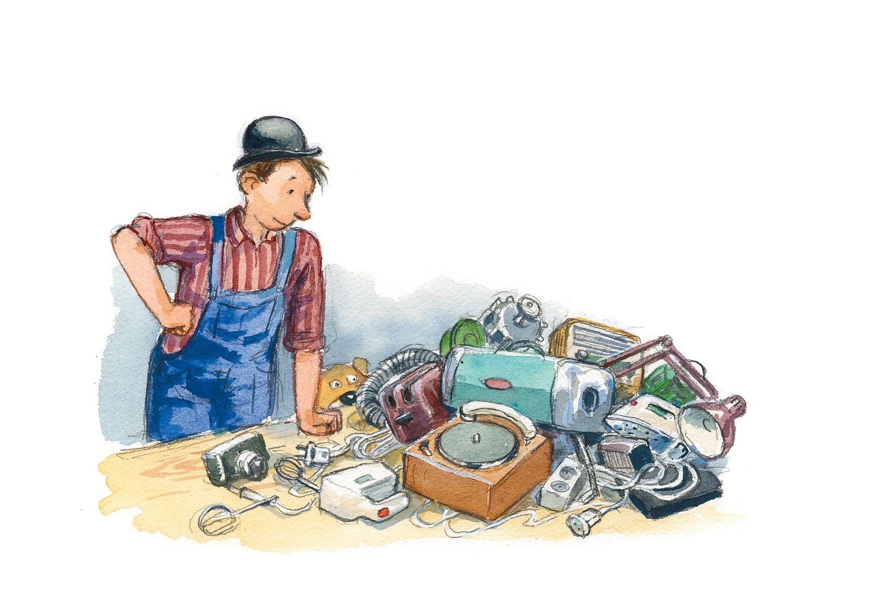 Beispielinhalt (Bild) Willy Werkel baut ein E-Auto