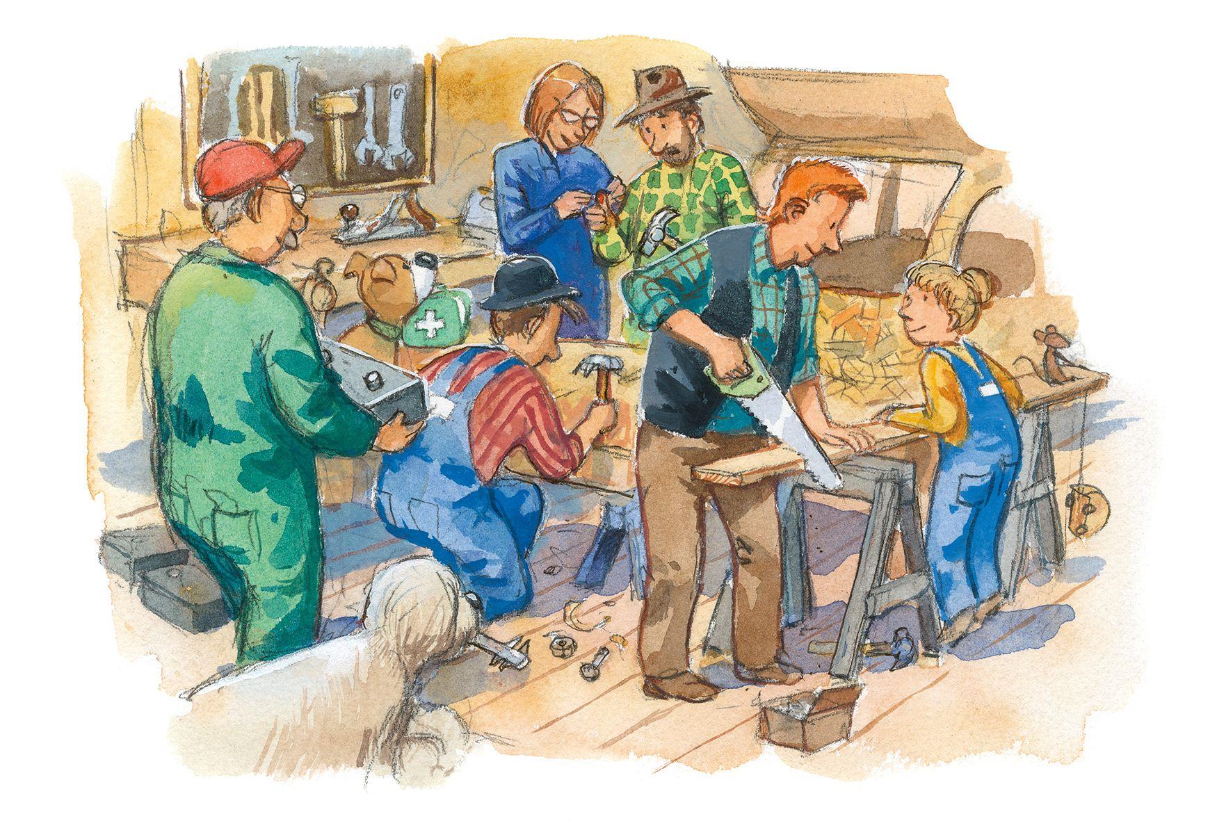 Beispielinhalt (Bild) Willy Werkel baut ein E-Auto