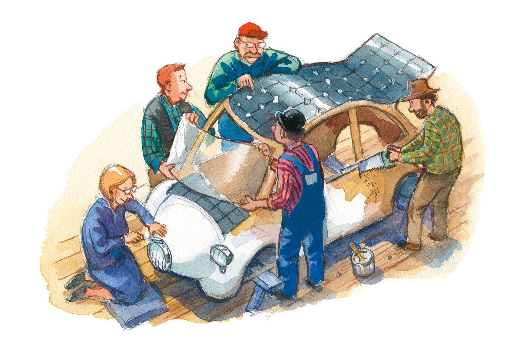 Beispielinhalt (Bild) Willy Werkel baut ein E-Auto