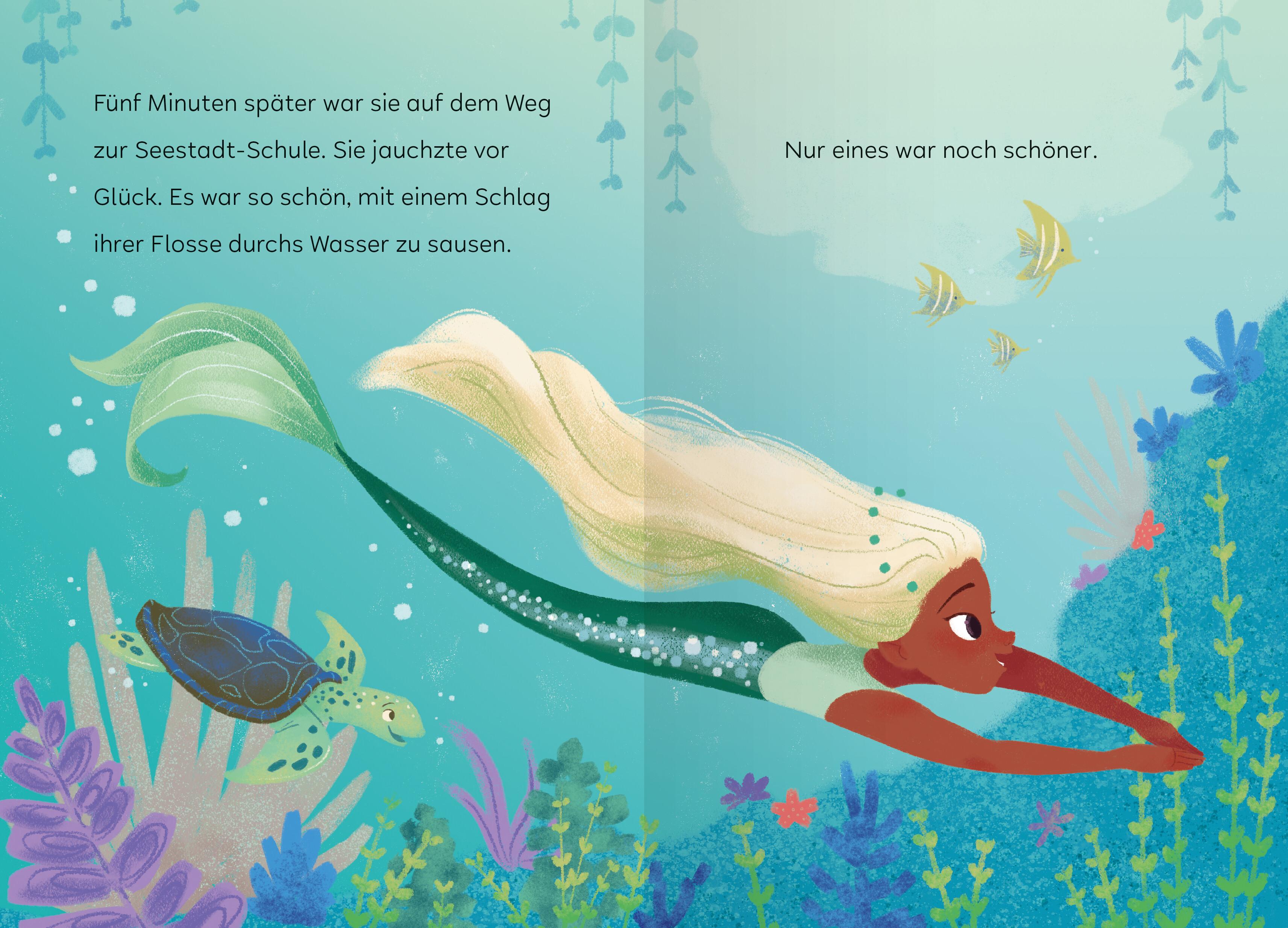 Beispielinhalt (Bild) Emily Meermädchen - Beste Freundinnen (ein Meerjungfrauen-Erstlesebuch für Kinder ab 6 Jahren)