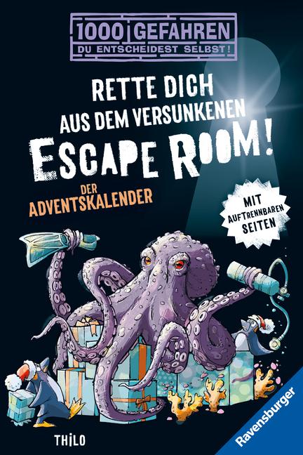 Vorderes Coverbild 1000 Gefahren - Der Adventskalender - Rette dich aus dem versunkenen Escape Room!