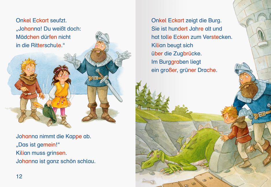 Beispielinhalt (Bild) Leserabe mit Mildenberger Silbenmethode - Radau in der Ritterschule