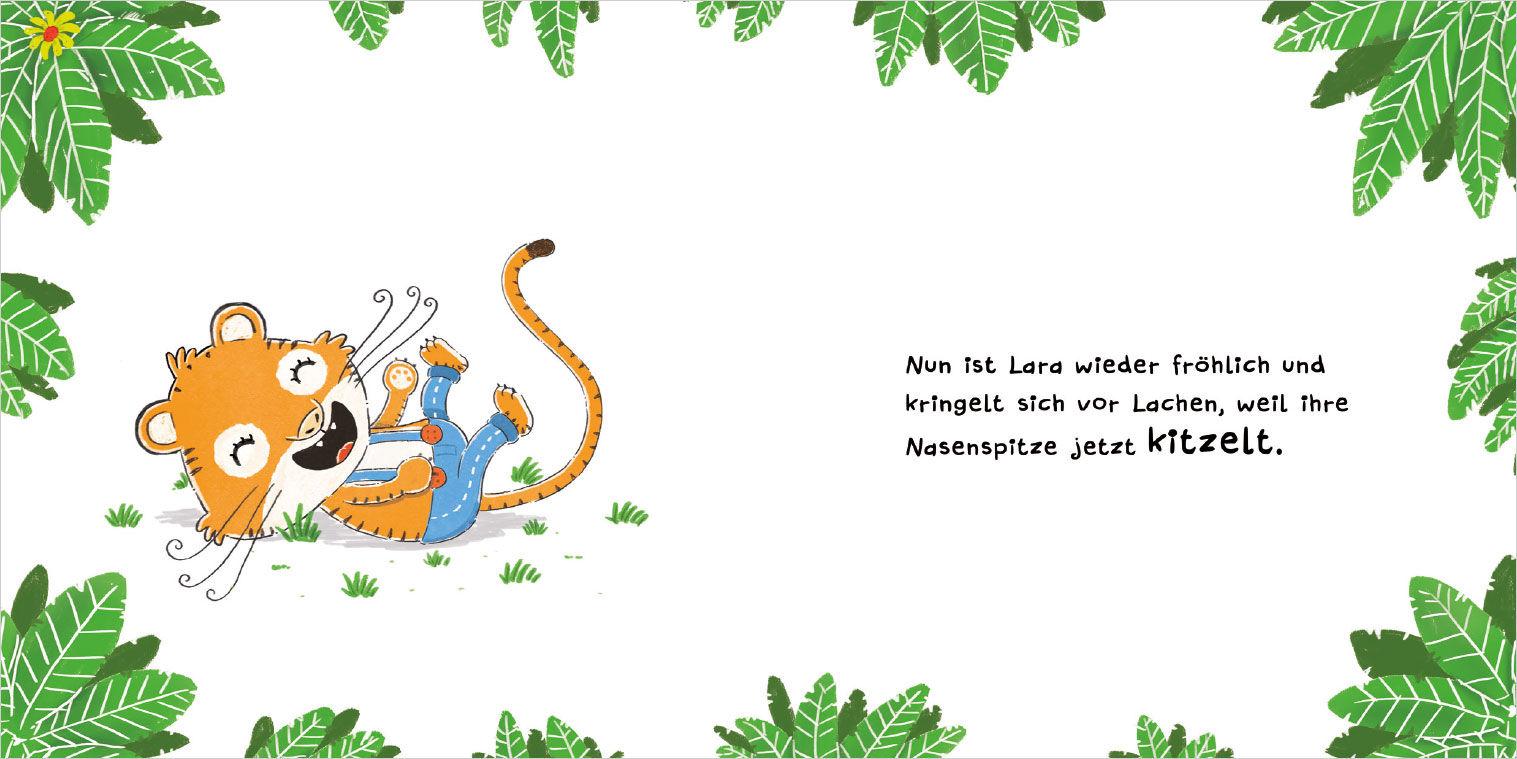 Beispielinhalt (Bild) Wink dem Wal - Ein Mitmachbuch zum Schütteln, Schaukeln, Pusten, Klopfen und sehen, was dann passiert