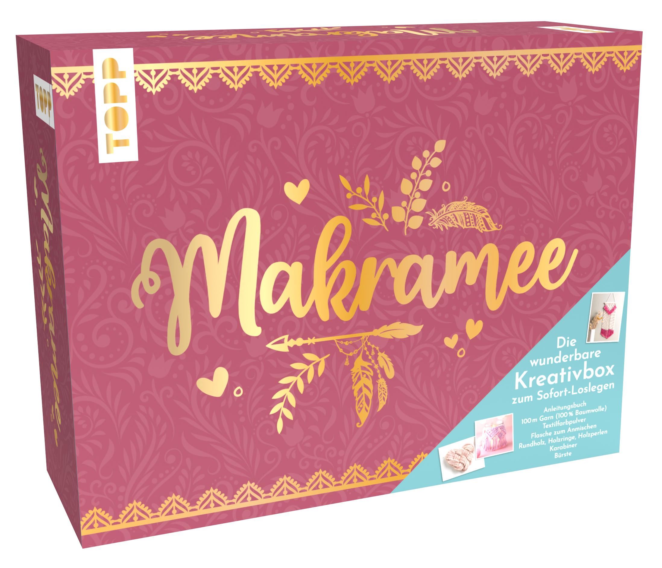 Vorderes Coverbild Makramee knüpfen - Die wunderbare Kreativbox