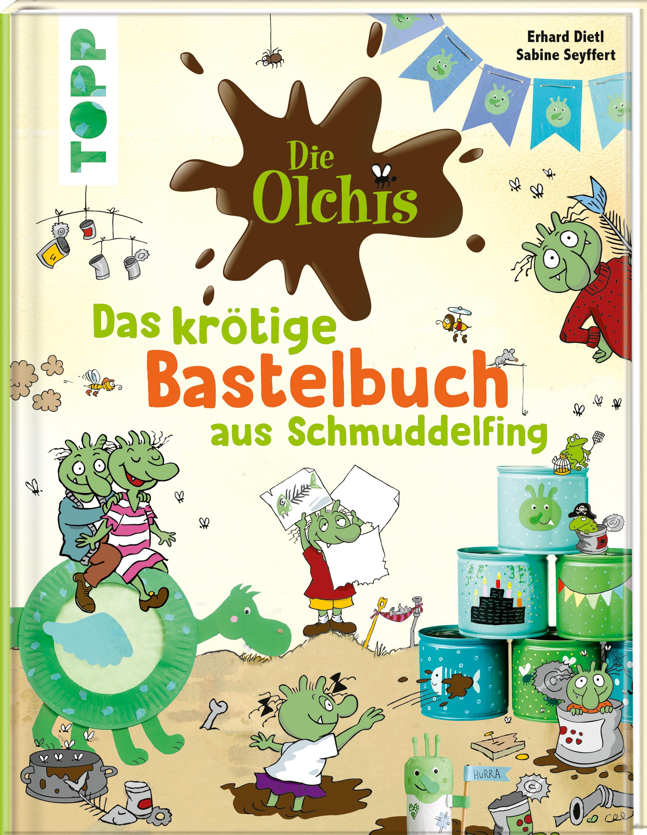 Vorderes Coverbild Die Olchis. Das krötige Bastelbuch aus Schmuddelfing