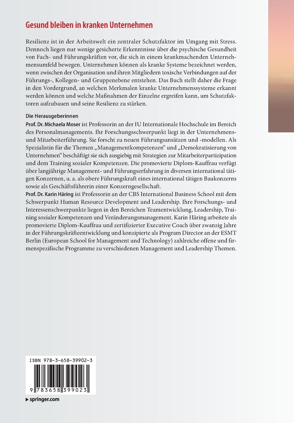 Rückseitencover Gesund bleiben in kranken Unternehmen