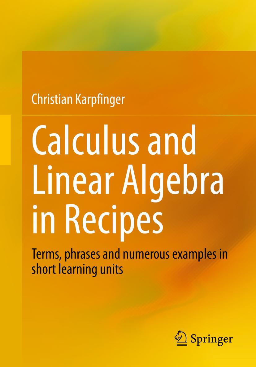 Vorderes Coverbild Calculus and Linear Algebra in Recipes