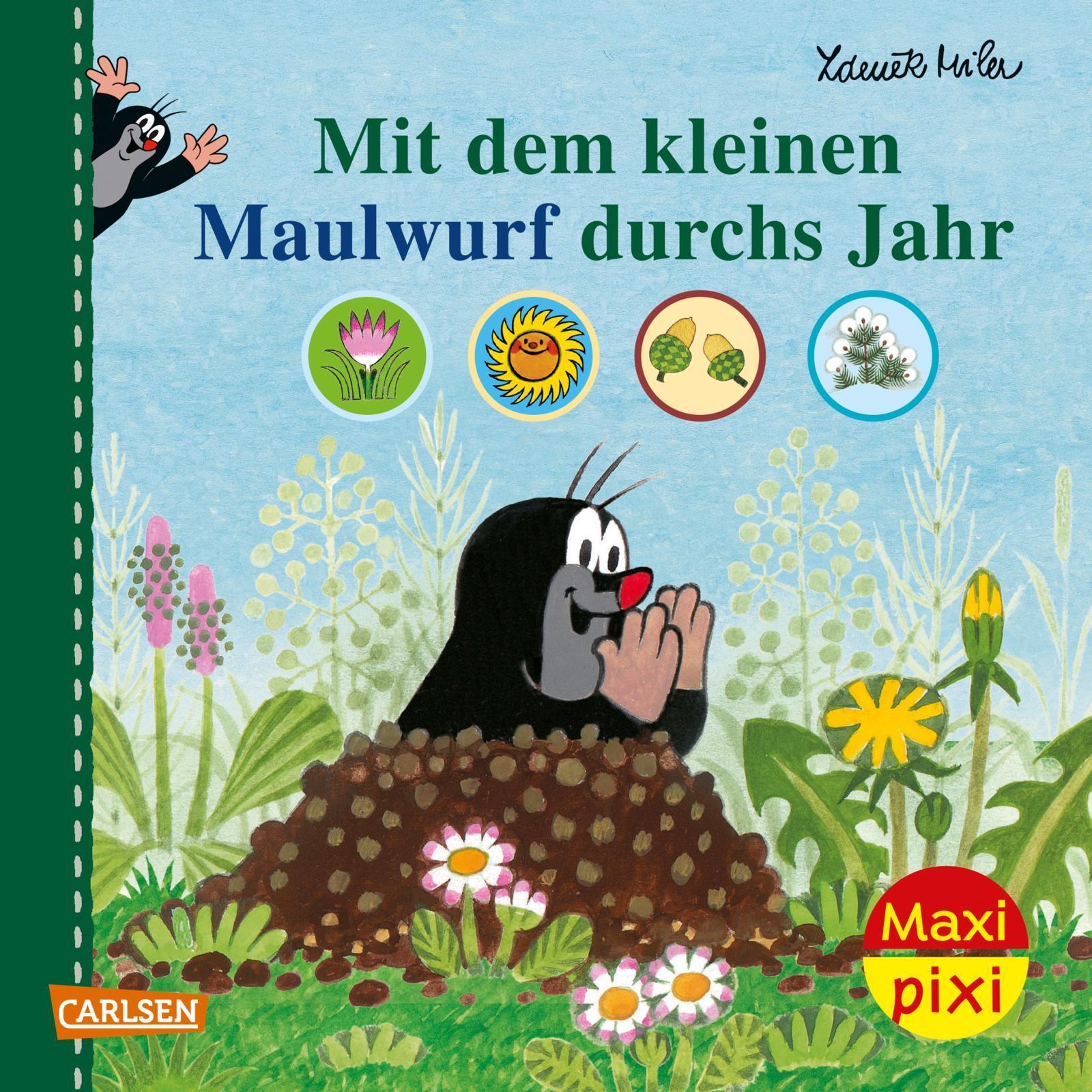 Vorderes Coverbild Maxi Pixi 405: VE 5 Mit dem Maulwurf durchs Jahr (5 Exemplare)
