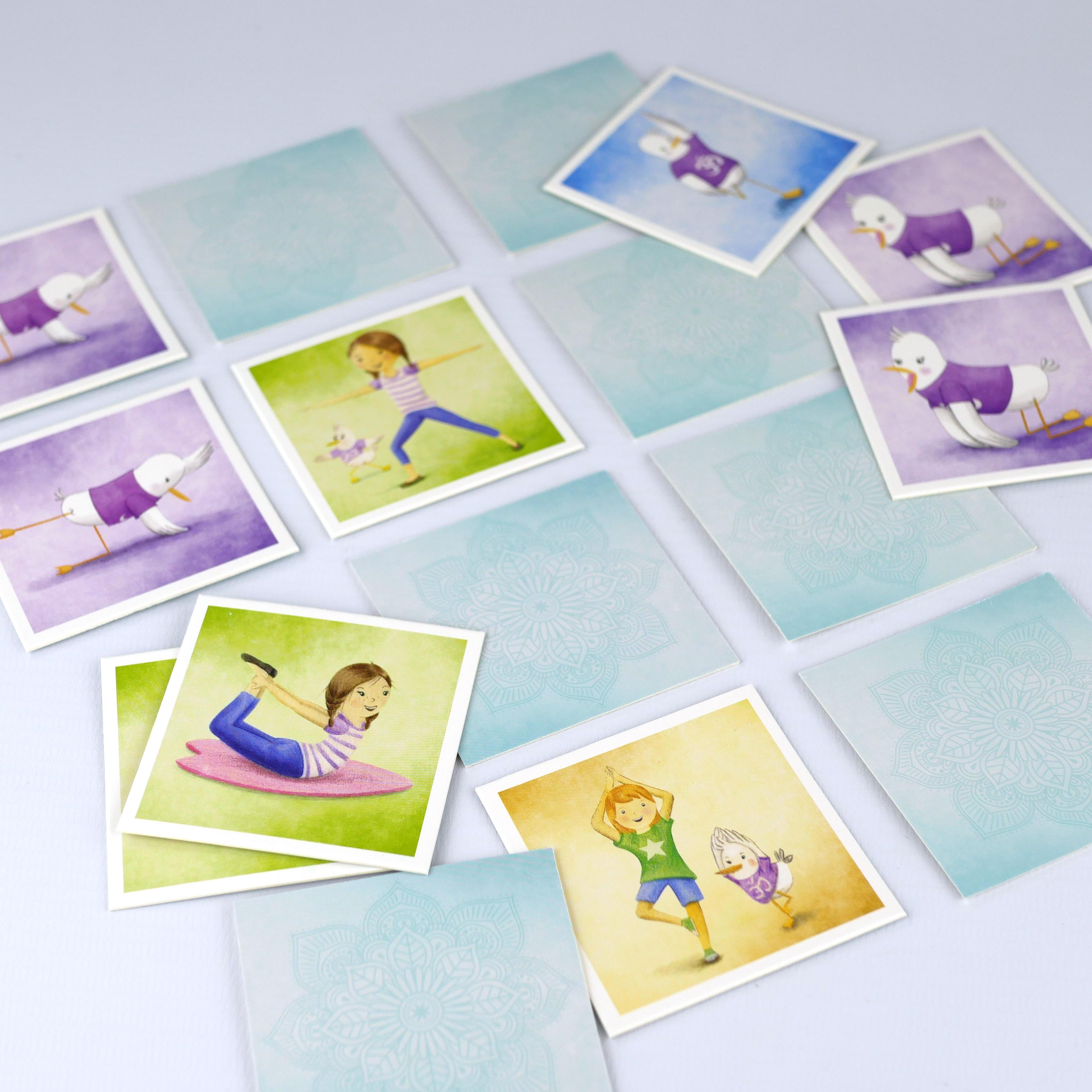 Beispielinhalt (Bild) Memory mit Yogamöwe Lilly