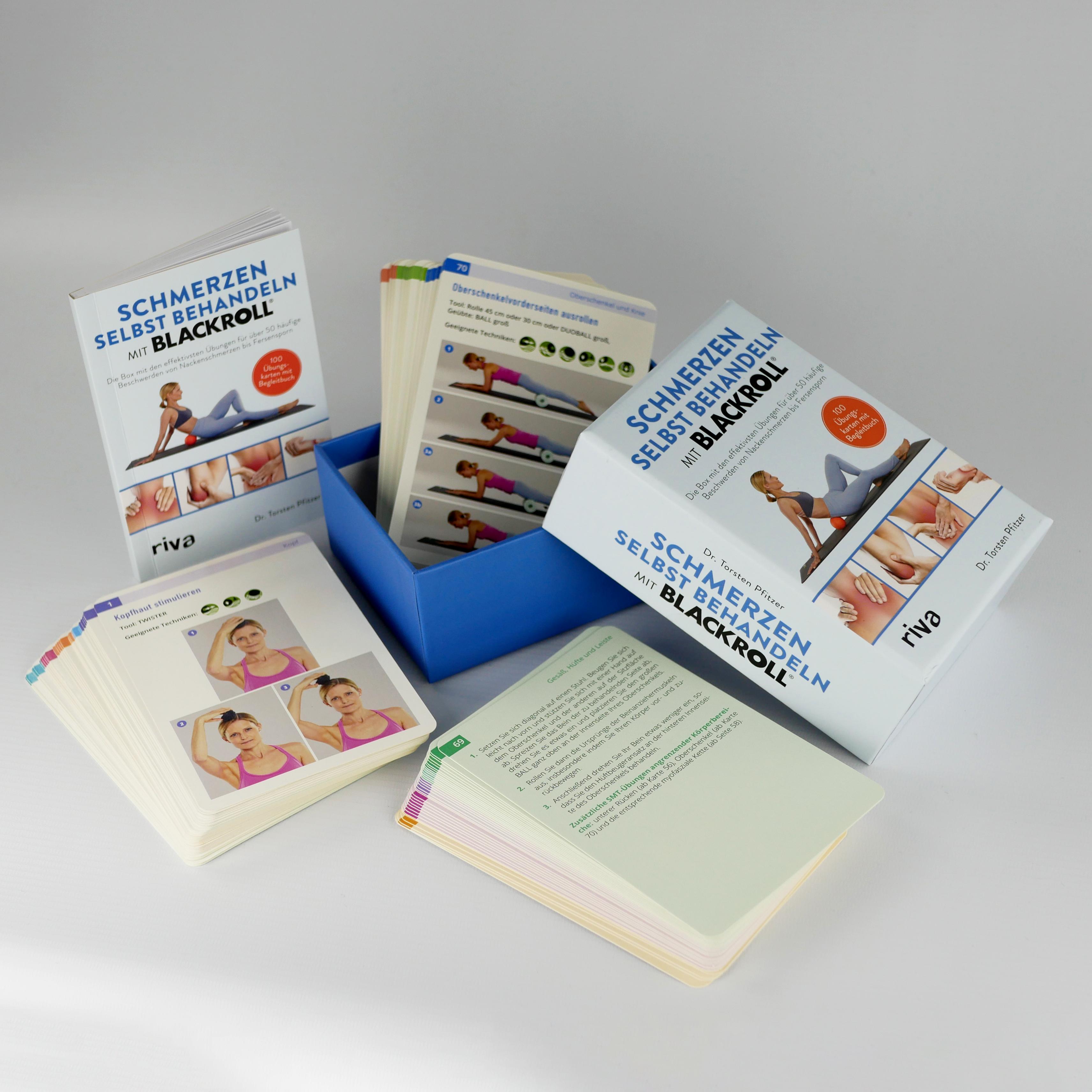 Beispielinhalt (Bild) Schmerzen selbst behandeln mit BLACKROLL® - Kartenset