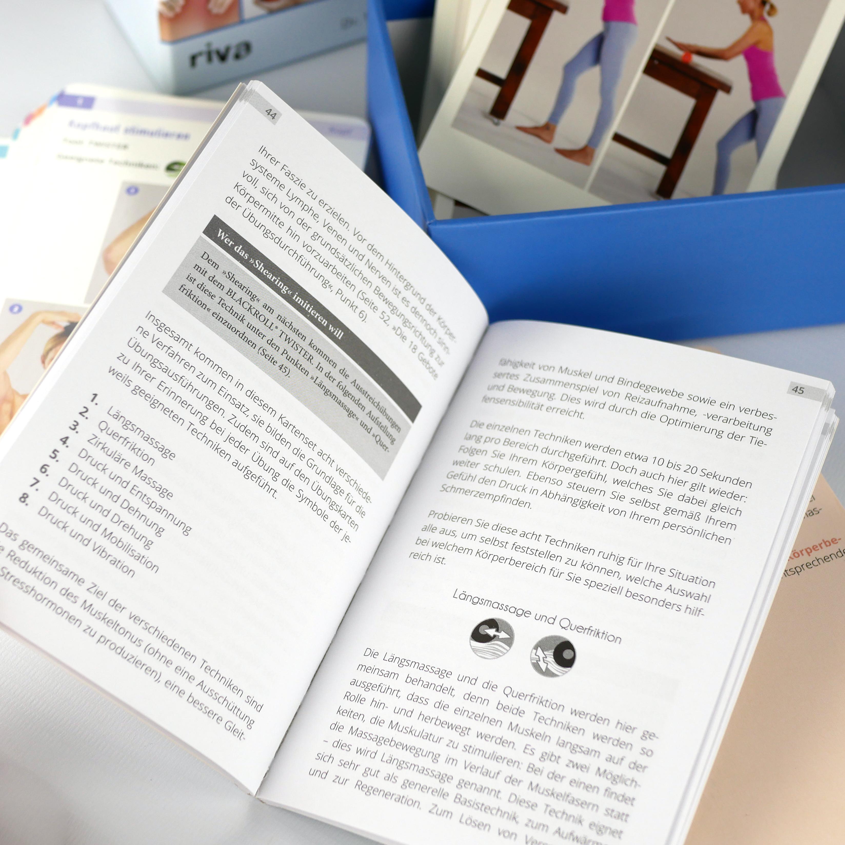 Beispielinhalt (Bild) Schmerzen selbst behandeln mit BLACKROLL® - Kartenset