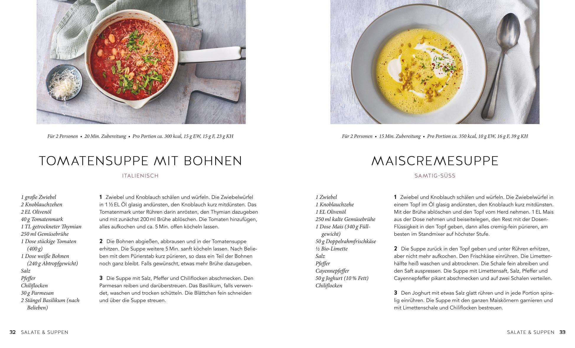 Beispielinhalt (Bild) Rezepte unter 2 Euro