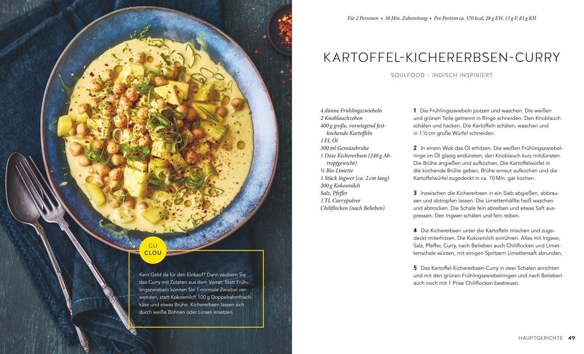 Beispielinhalt (Bild) Rezepte unter 2 Euro