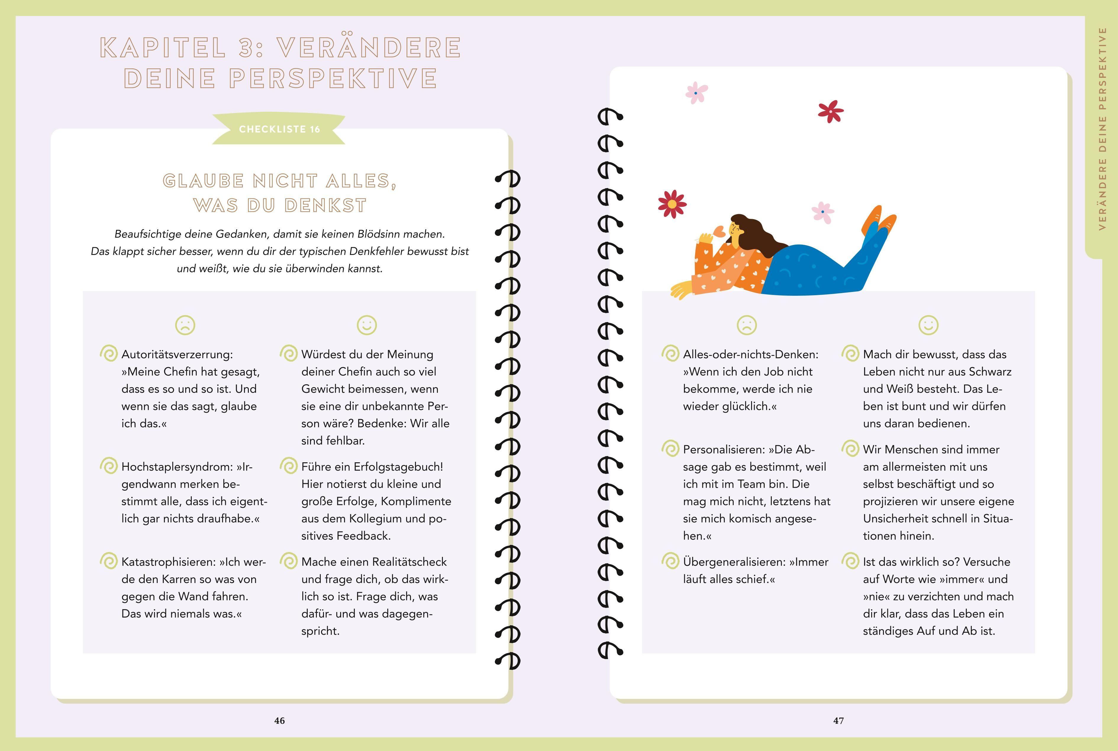 Beispielinhalt (Bild) Selbstliebe in 50 Checklisten