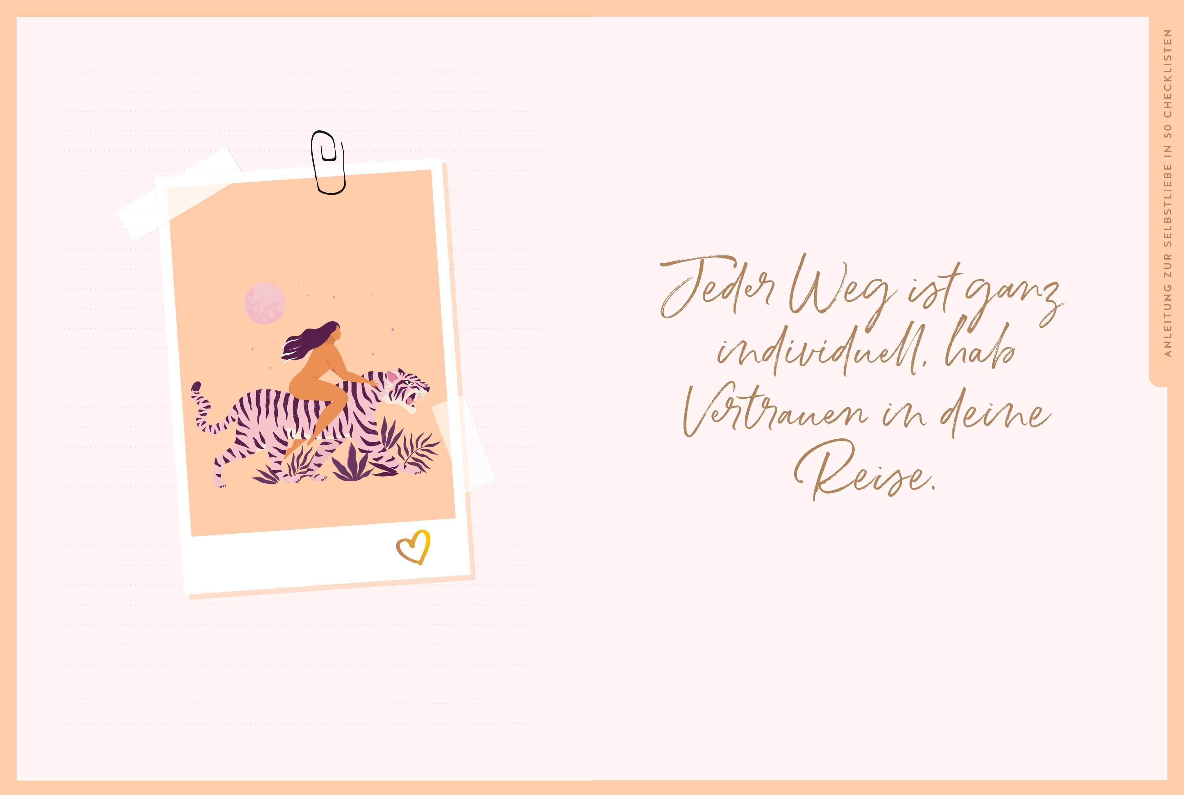 Beispielinhalt (Bild) Selbstliebe in 50 Checklisten