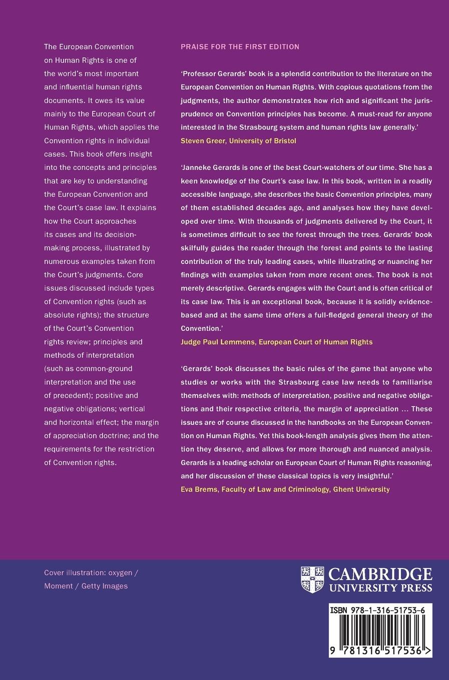 Rückseitencover General Principles of the European Convention on Human Rights