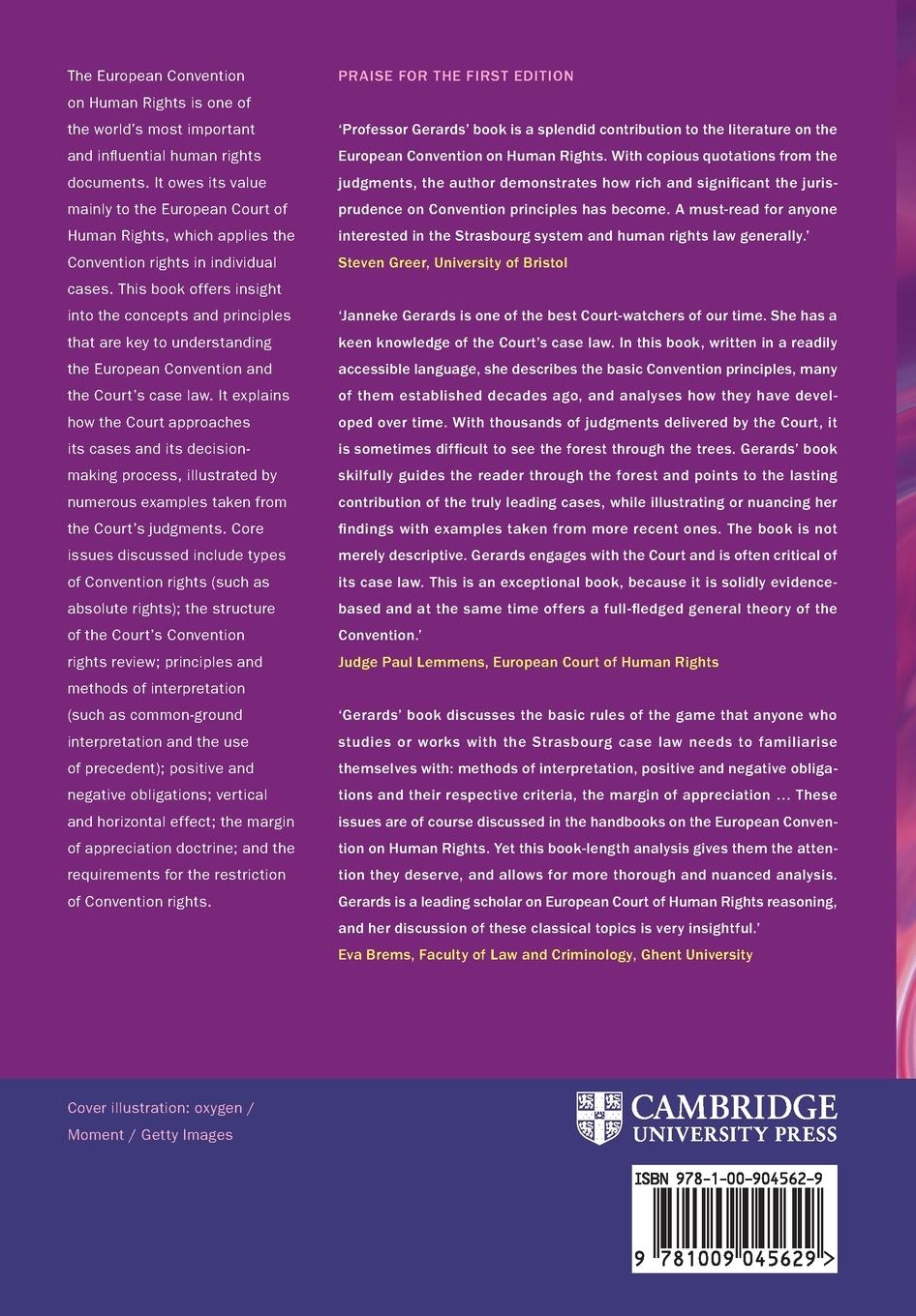 Rückseitencover General Principles of the European Convention on Human Rights