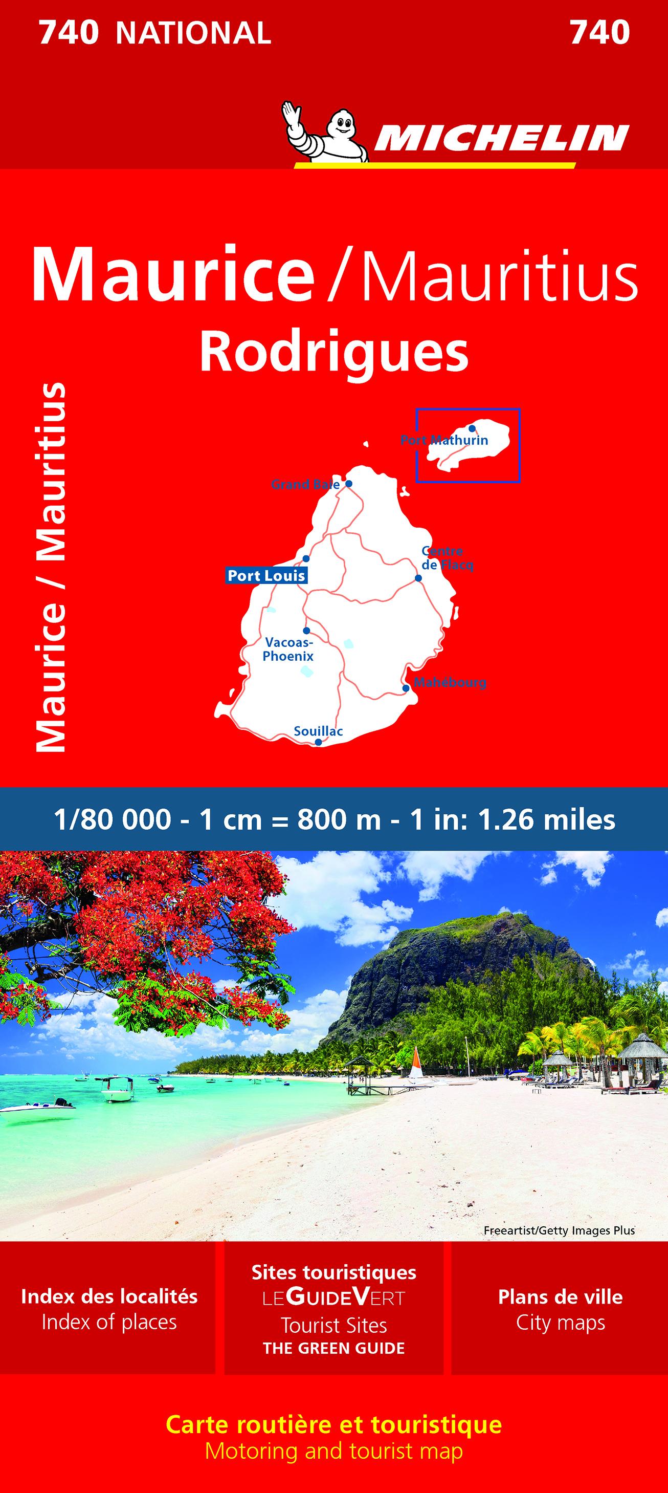 Vorderes Coverbild Maurice (Mauritius) - Michelin National Map 740