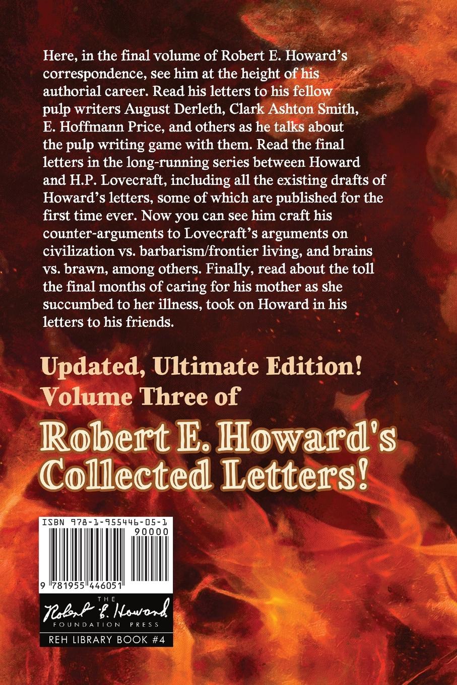 Rückseitencover The Collected Letters of Robert E. Howard, Volume 3