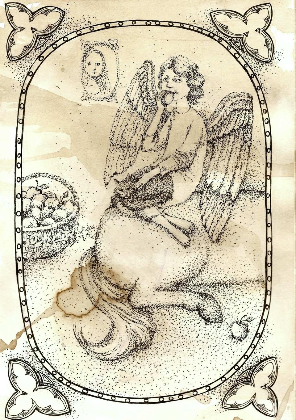 Rückseitencover Elena. Apple and Hand