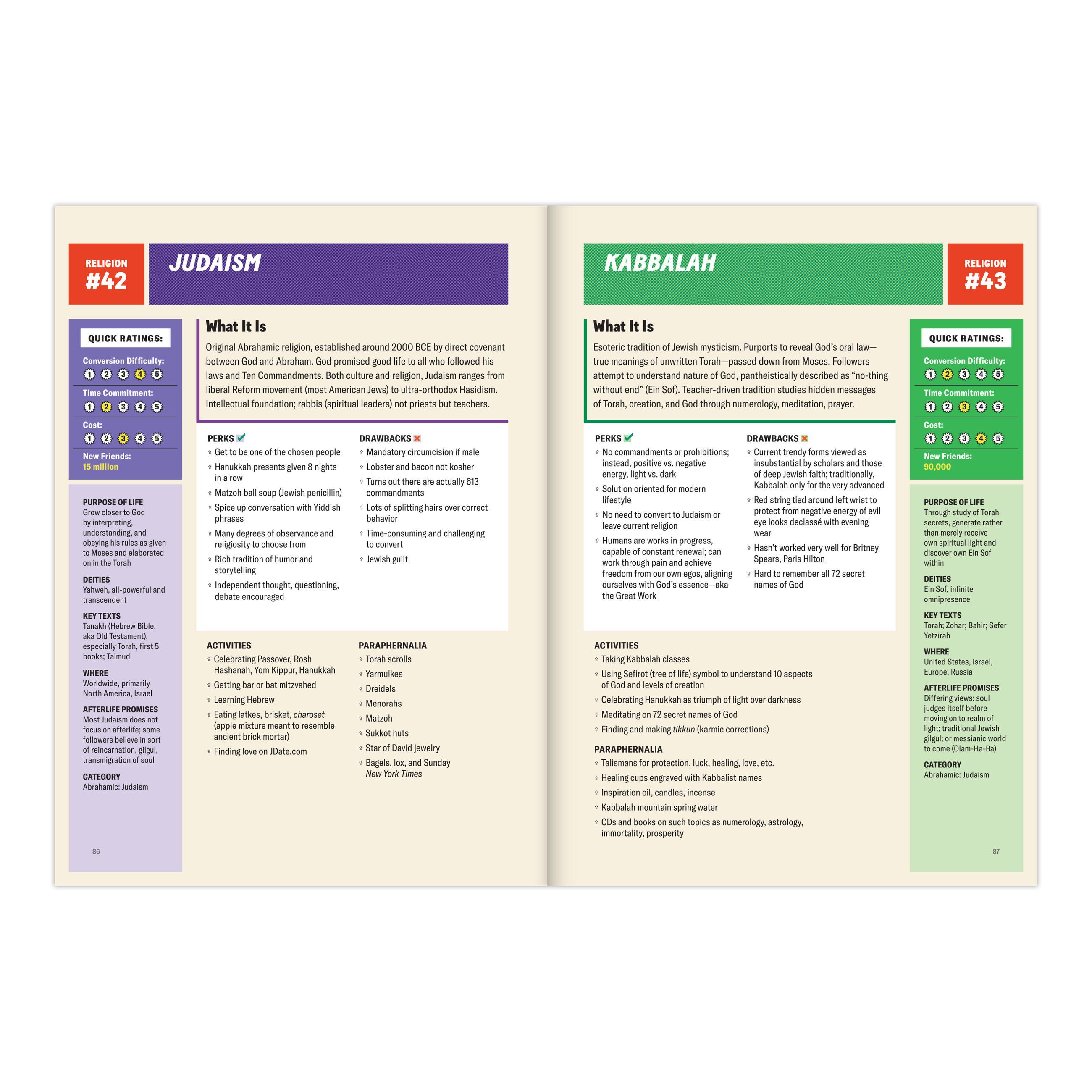 Beispielinhalt (Bild) Knock Knock Savvy Convert's Guide to Choosing a Religion (2022 Edition)