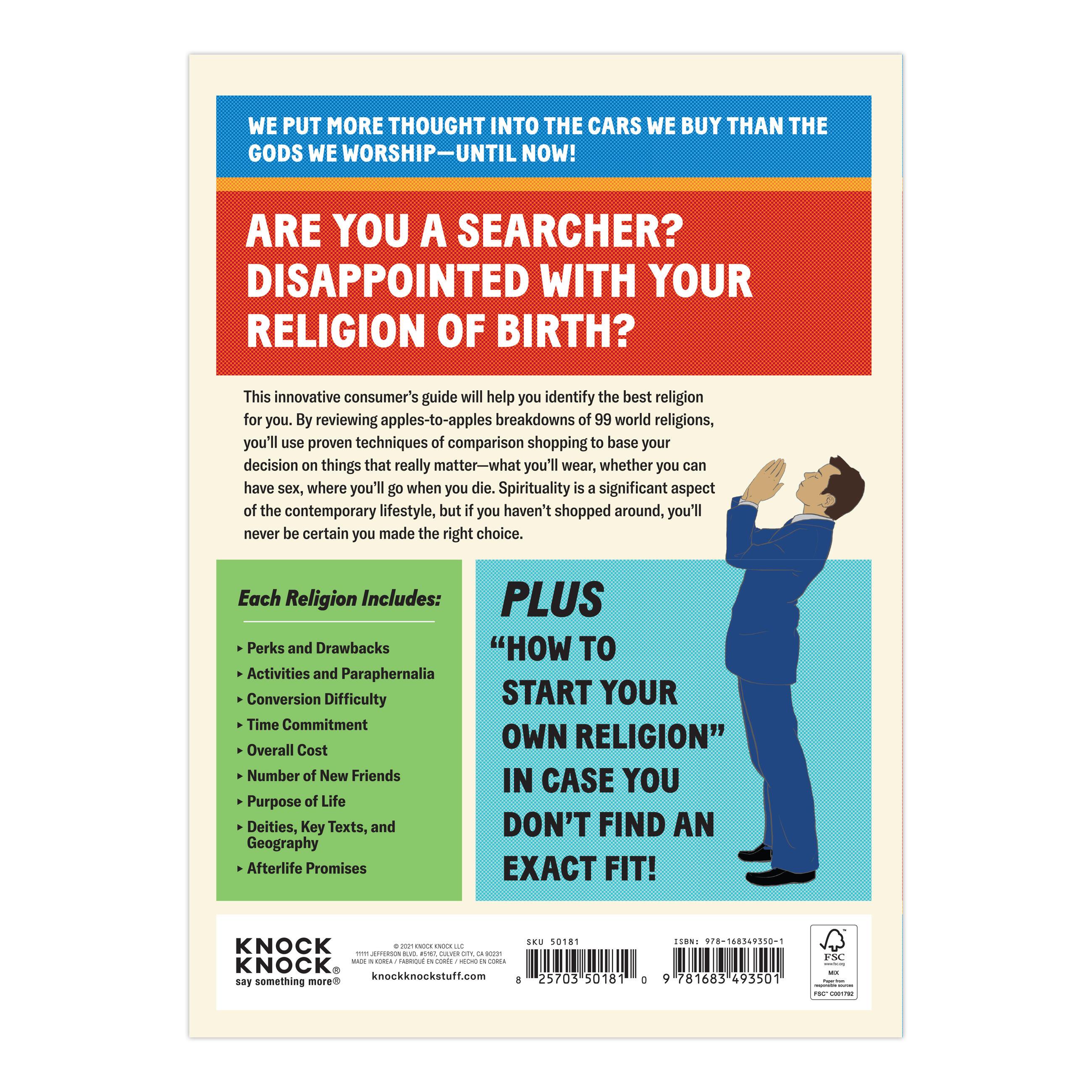 Beispielinhalt (Bild) Knock Knock Savvy Convert's Guide to Choosing a Religion (2022 Edition)