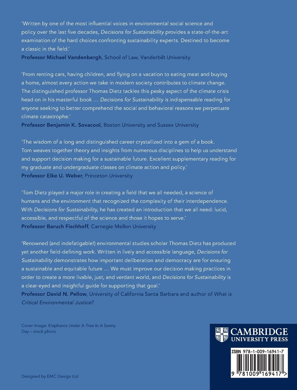 Rückseitencover Decisions for Sustainability