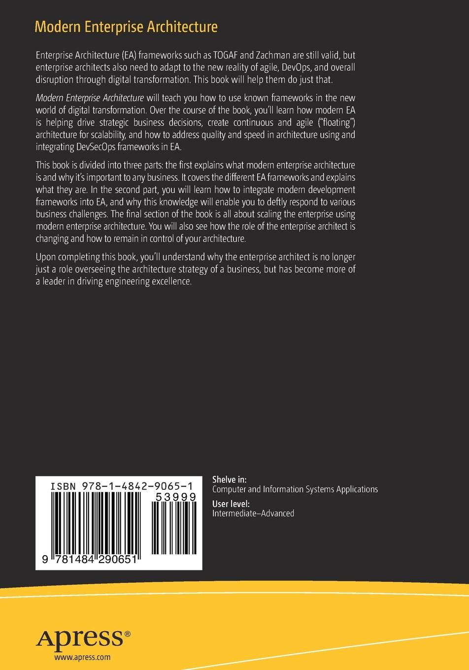 Rückseitencover Modern Enterprise Architecture