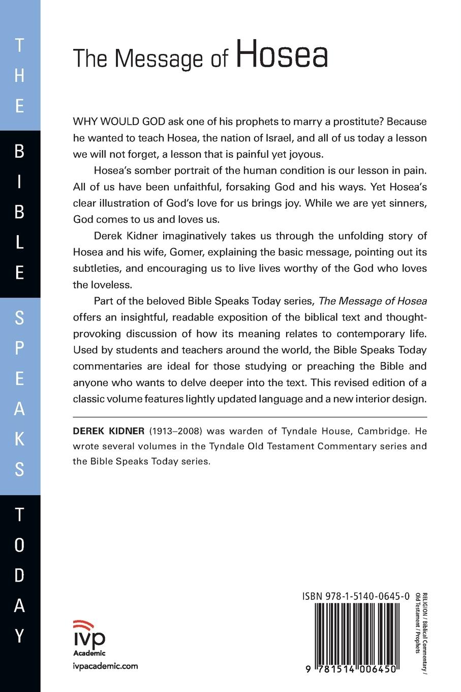 Rückseitencover The Message of Hosea