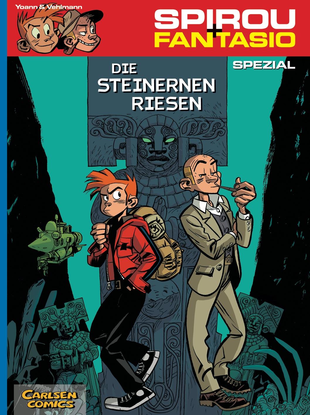Vorderes Coverbild Spirou und Fantasio Spezial. Die steinernen Riesen
