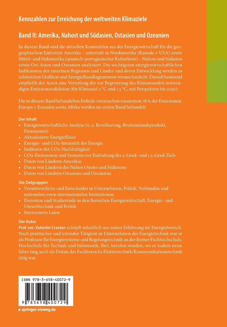 Rückseitencover Kennzahlen zur Erreichung der weltweiten Klimaziele