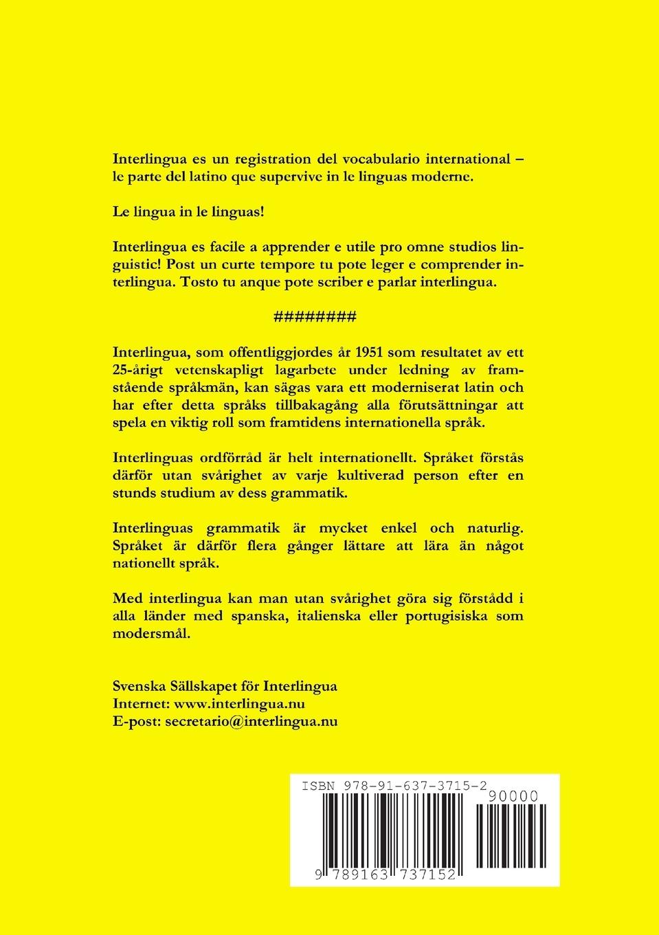 Rückseitencover Svensk-interlingua ordbok