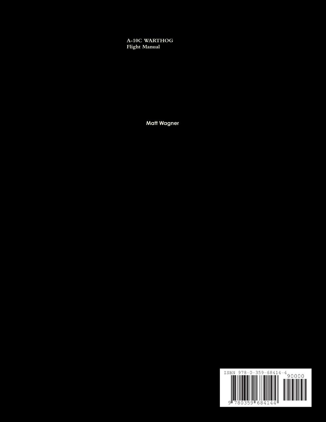 Rückseitencover A-10C Warthog Flight Manual