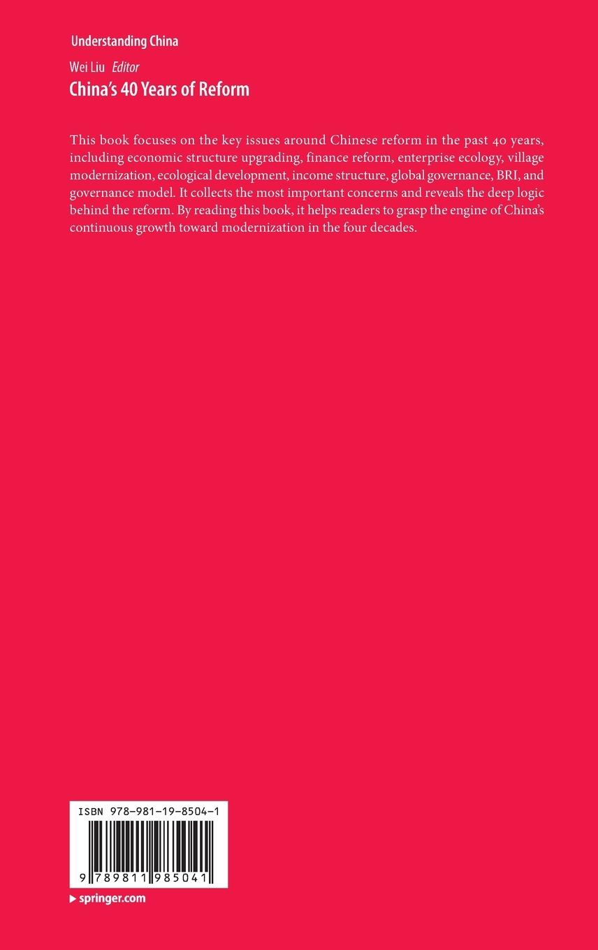 Rückseitencover China's 40 Years of Reform