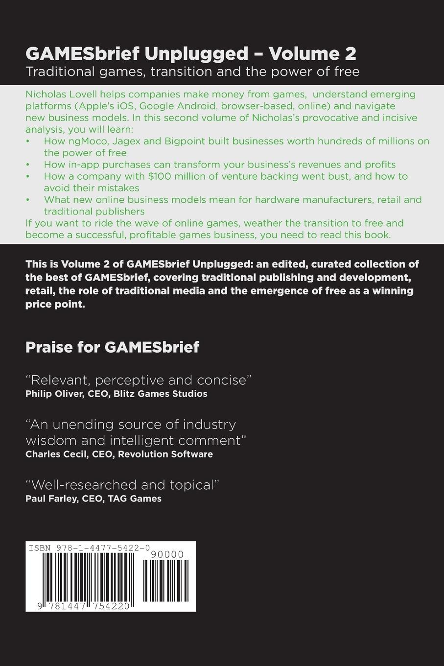 Rückseitencover GAMESbrief Unplugged Volume 2