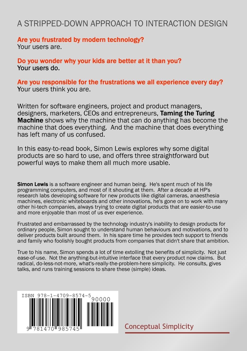 Rückseitencover Taming the Turing Machine