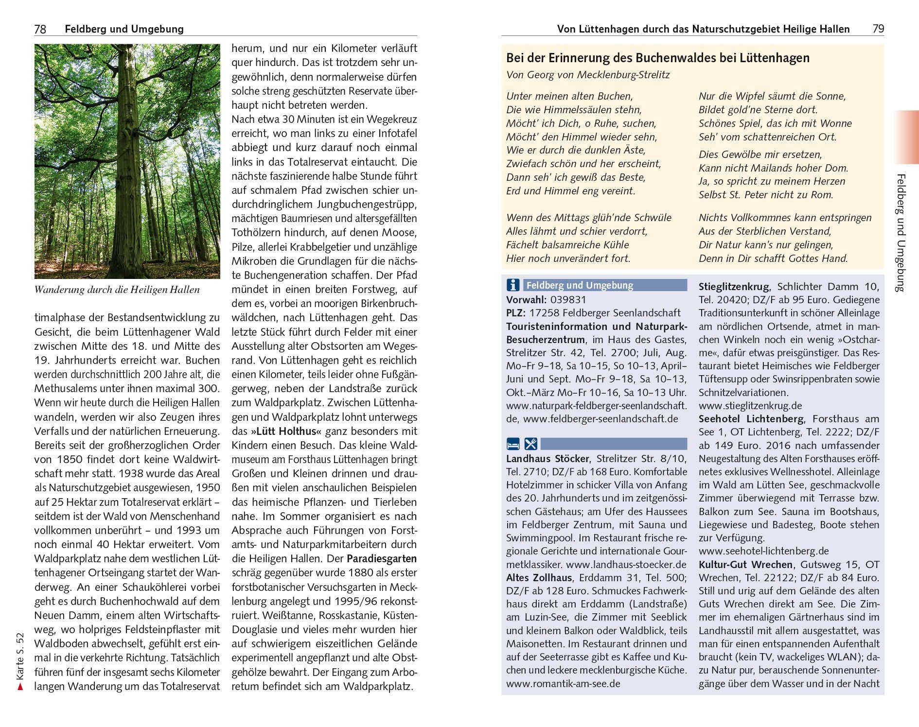 Beispielinhalt (Bild) TRESCHER Reiseführer Feldberger Seenlandschaft
