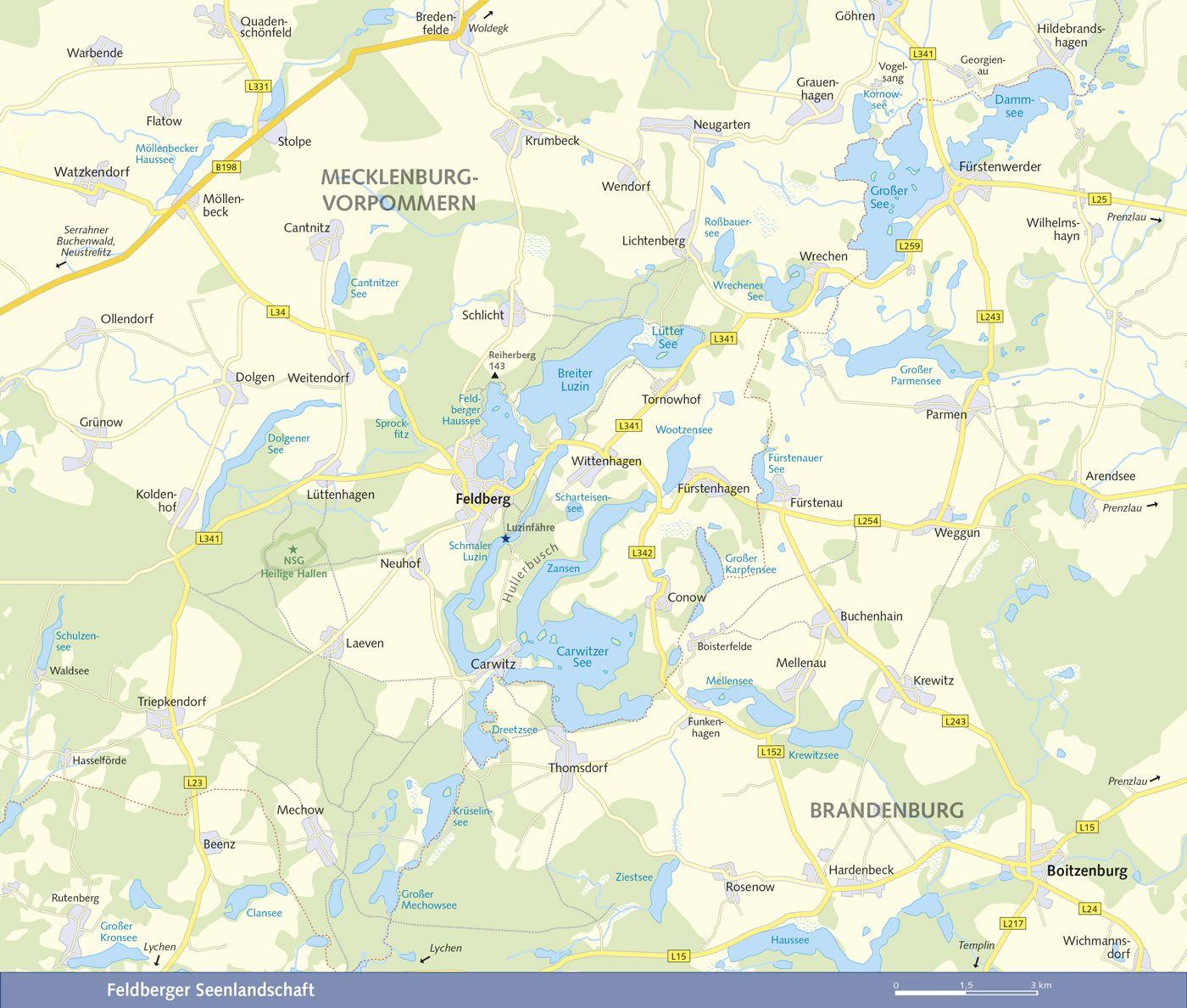 Beispielinhalt (Bild) TRESCHER Reiseführer Feldberger Seenlandschaft