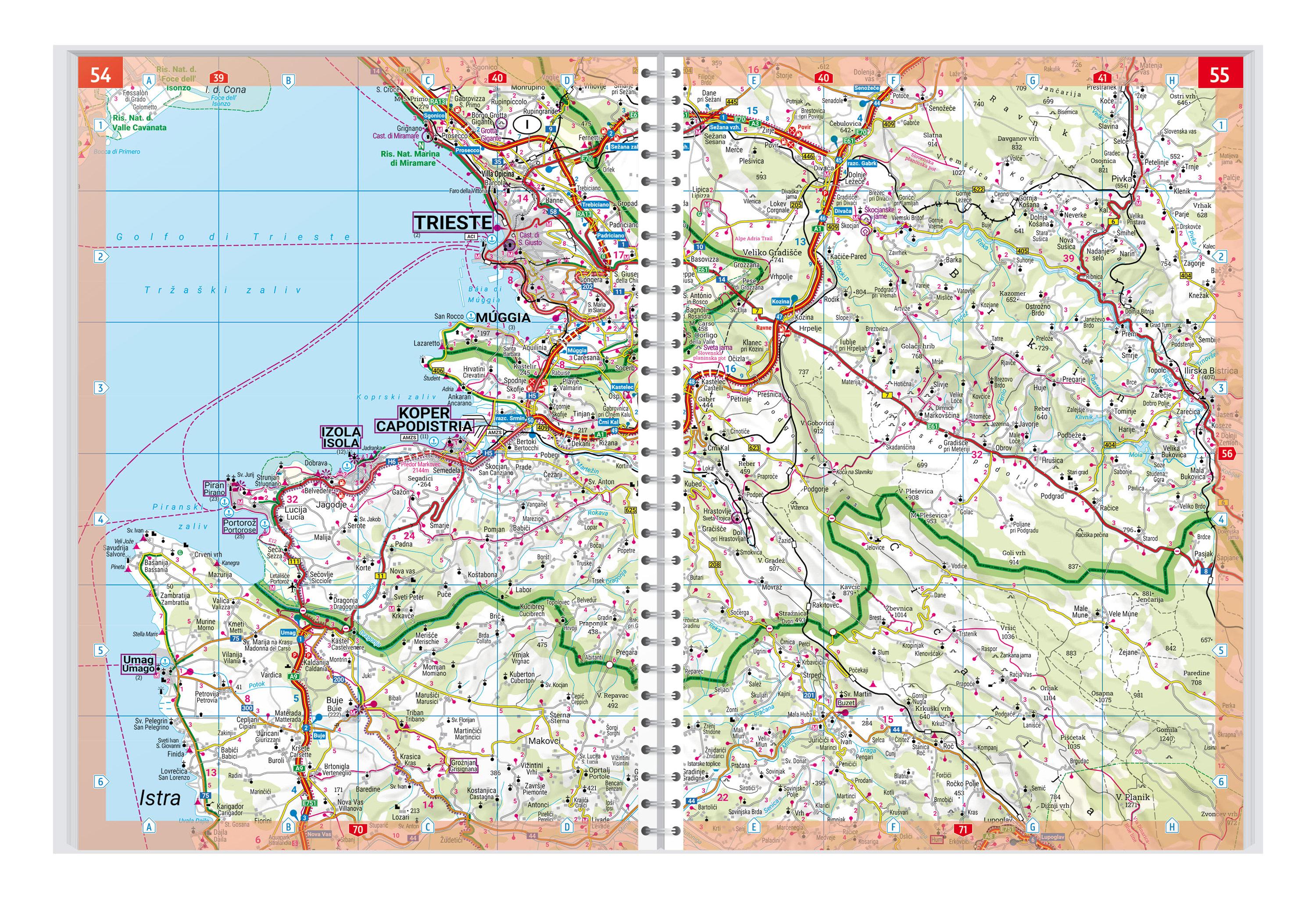 Beispielinhalt (Bild) Kroatien - Slowenien, Autoatlas 1:150.000, freytag & berndt