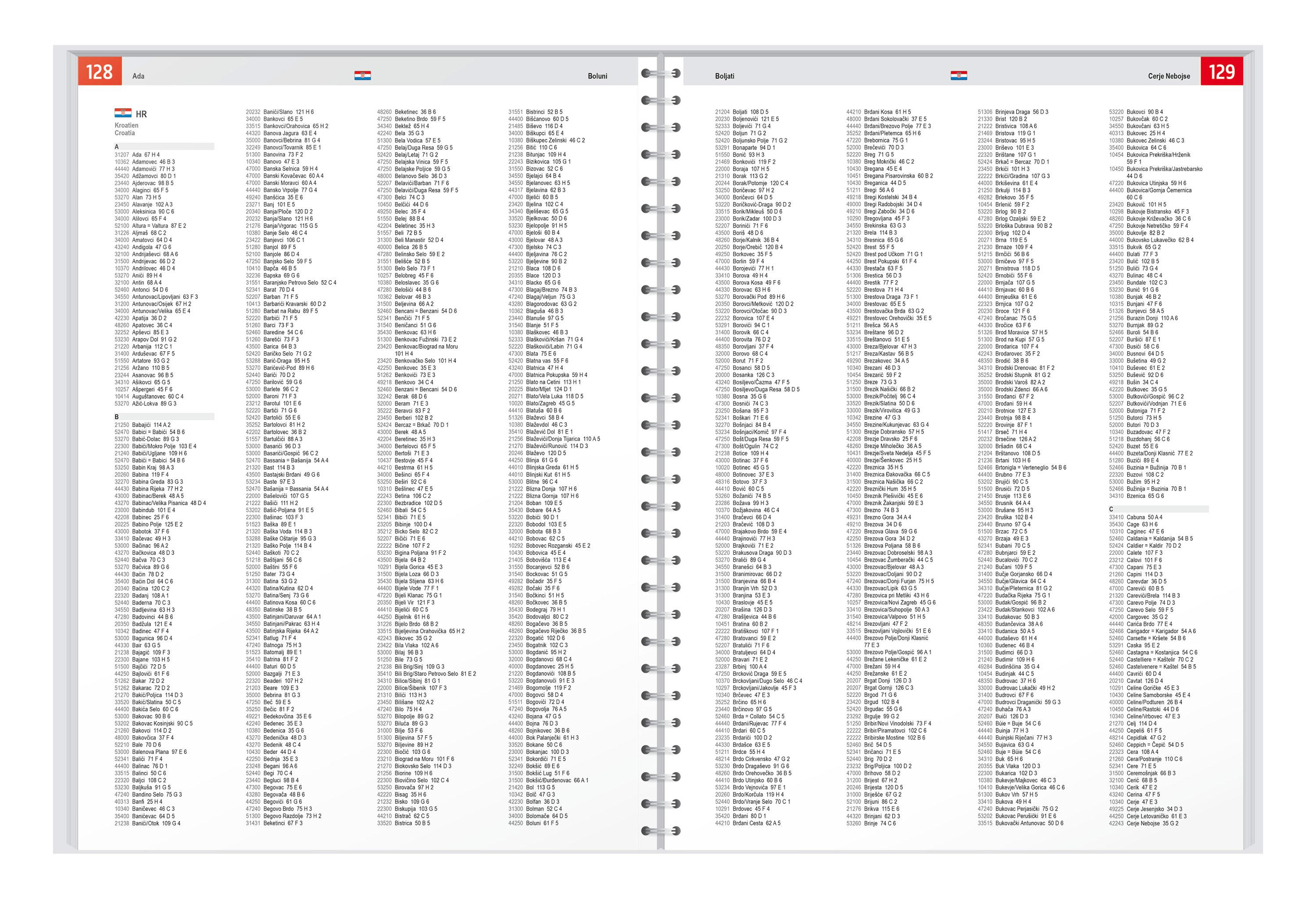 Beispielinhalt (Bild) Kroatien - Slowenien, Autoatlas 1:150.000, freytag & berndt
