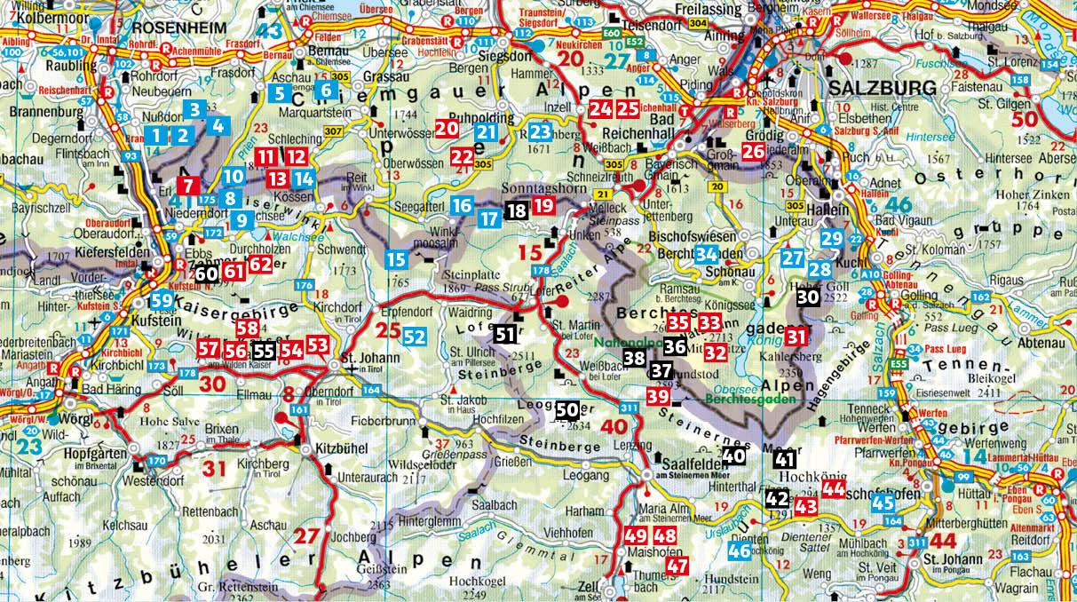 Beispielinhalt (Bild) Berchtesgadener und Chiemgauer Alpen Skitourenführer