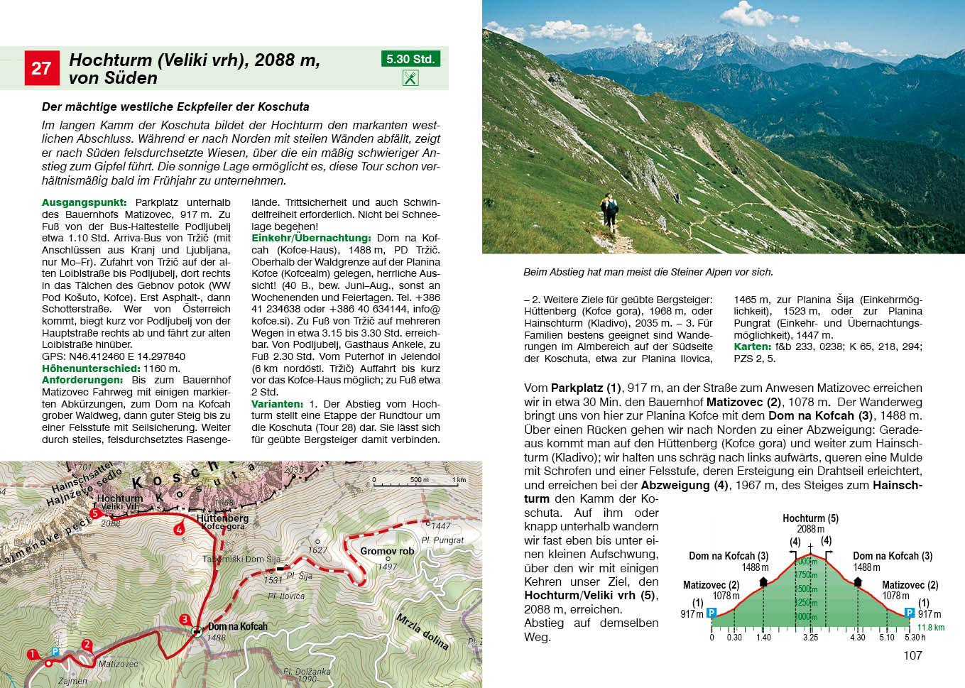 Beispielinhalt (Bild) Karawanken und Steiner Alpen