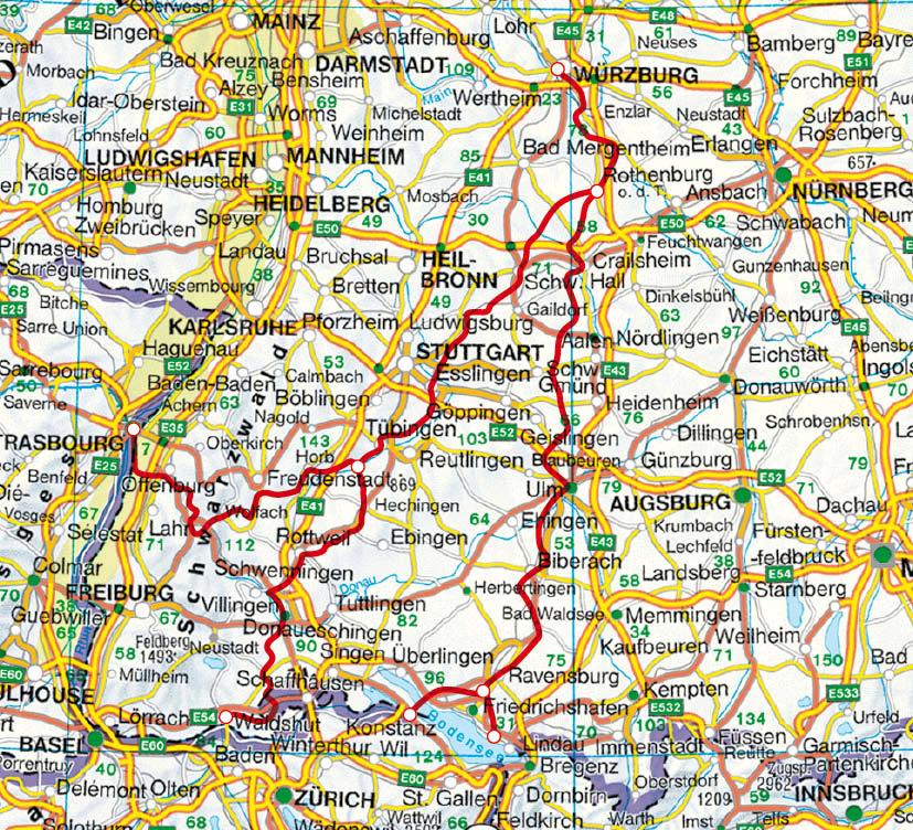 Beispielinhalt (Bild) Südwestdeutsche Jakobswege