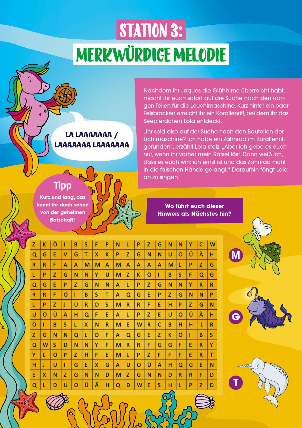 Beispielinhalt (Bild) Set: Abenteuer Schnitzeljagd - Das Geheimnis der Meerjungfrauen