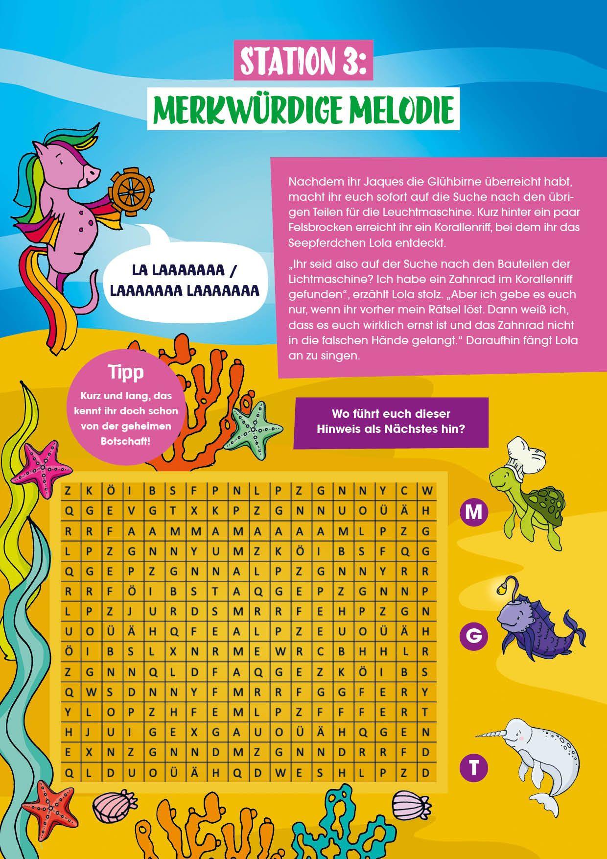 Beispielinhalt (Bild) Set: Abenteuer Schnitzeljagd - Das Geheimnis der Meerjungfrauen