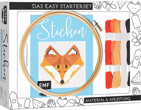 Vorderes Coverbild Sticken - das Easy Starterset für dekorative Kreuzstichmotive