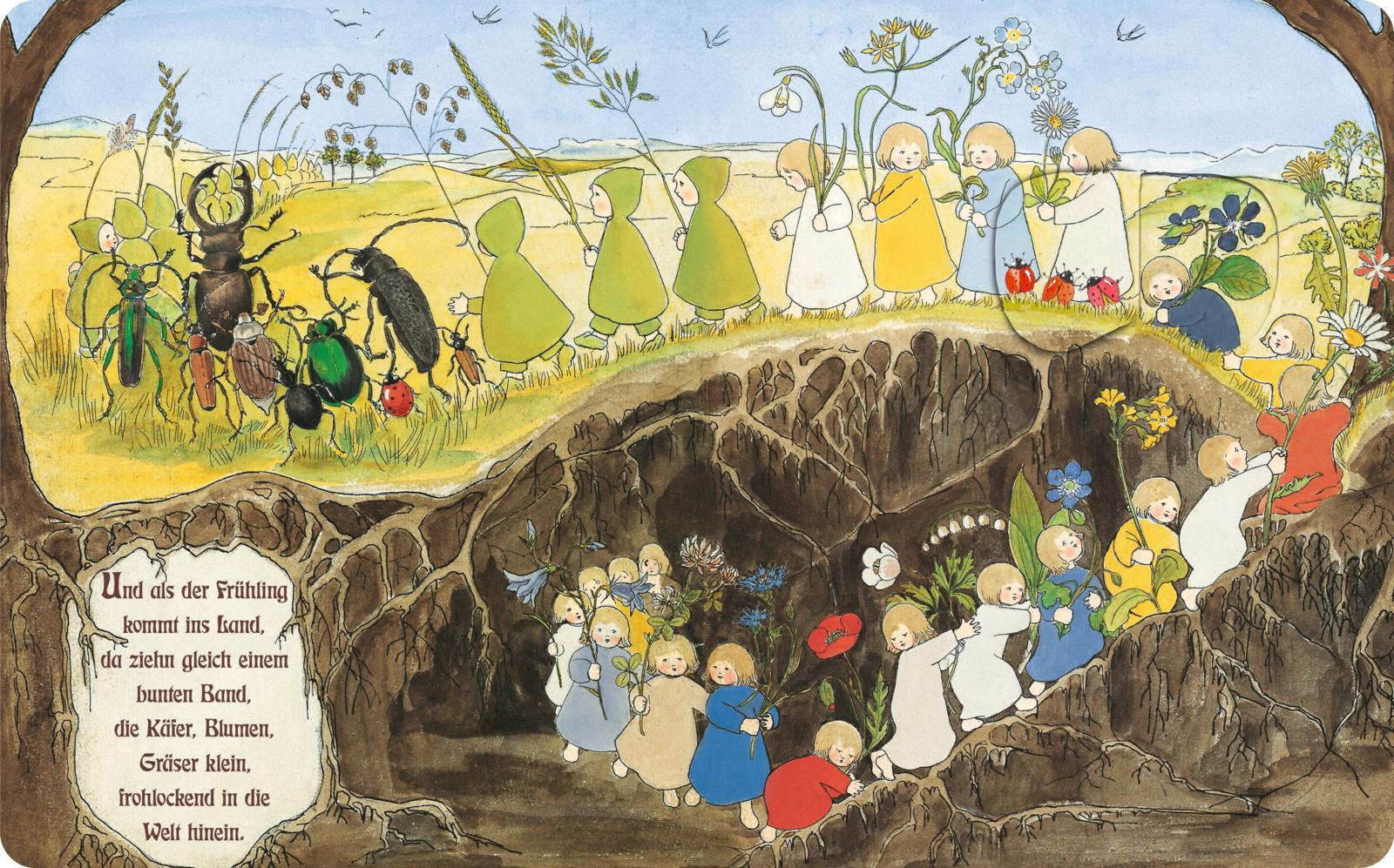 Beispielinhalt (Bild) Etwas von den Wurzelkindern: Pappbilderbuch mit Klappen