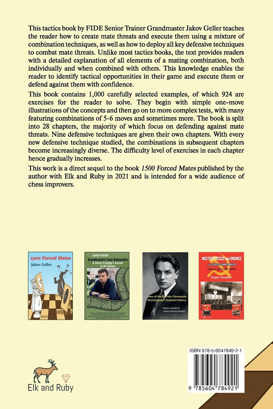 Rückseitencover Mate Threats and Defense - 1000 Tactical Examples