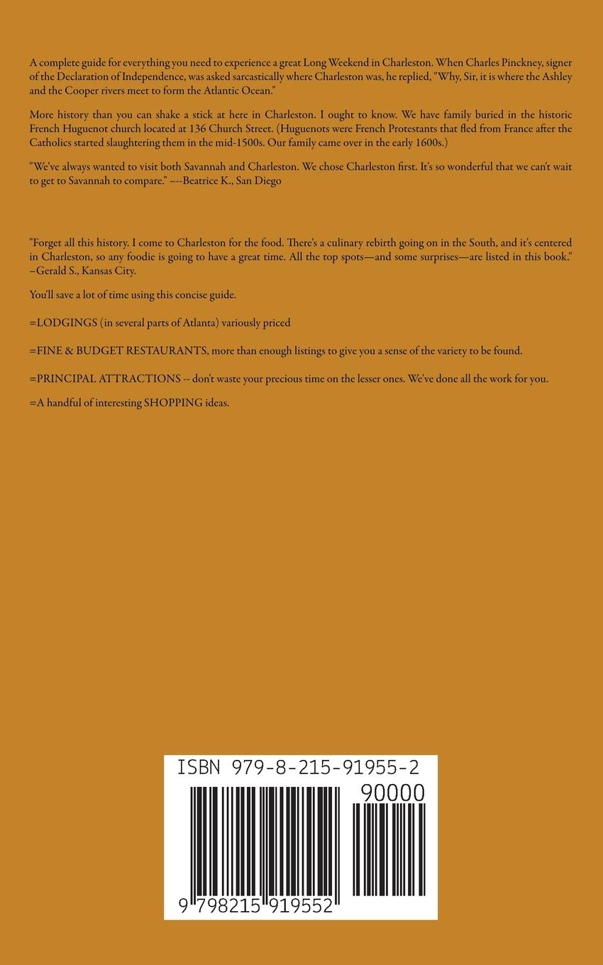 Rückseitencover Charleston - The Cubby 2023 Long Weekend Guide